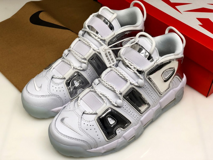 nike air more uptempo Ch*0me white 917593-100